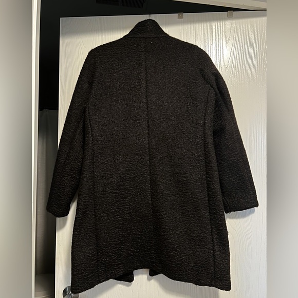 Old Navy Black Bouclé Midi Coat - Small - Picture 5 of 11